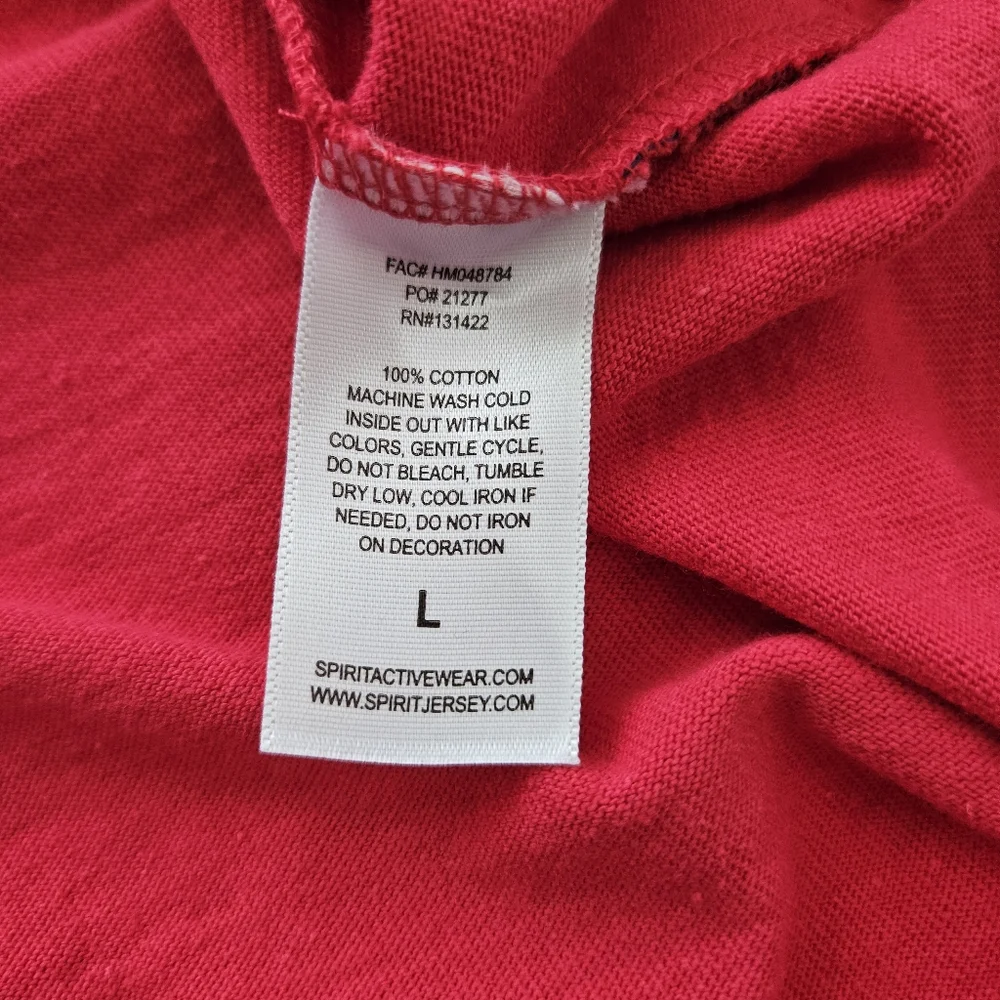 Spirit Jersey Sz Large Oversized Sweatshirt Striped Pullover Crew Neck Tee NWOT - Picture 7 of 10